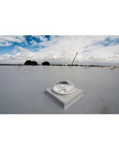 Powerdaylight Ø 53 cm system square eco flat roof flashing prefab