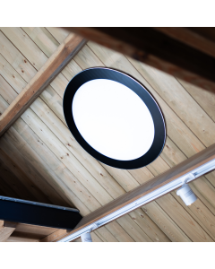 Powerdaylight Ø 53 cm black round surface mount diffuser interior (ceiling) components