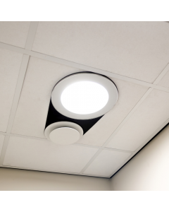 Powerdaylight Ø 35 cm ventilatie set hellend dak wit