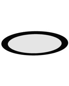 Powerdaylight Ø 53 cm black round surface mount ceiling diffuser