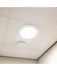 Powerdaylight Ø 25 cm ventilation system flat roof white