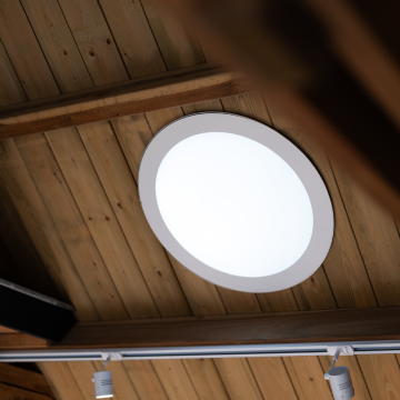 Powerdaylight Ø 53 cm white round surface mount diffuser interior (ceiling) components