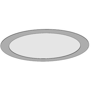 Powerdaylight Ø 35 cm white round surface mount ceiling diffuser