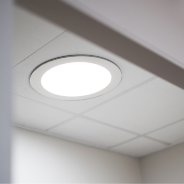 Powerdaylight Ø 35 cm white round surface mount diffuser interior (ceiling) components