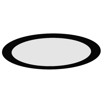 Powerdaylight Ø 53 cm black round surface mount ceiling diffuser