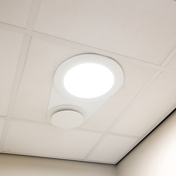 Powerdaylight Ø 35 cm pitched roof ventilation set white