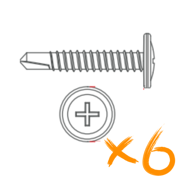 Powerdaylight screws for extension tube 6-pack